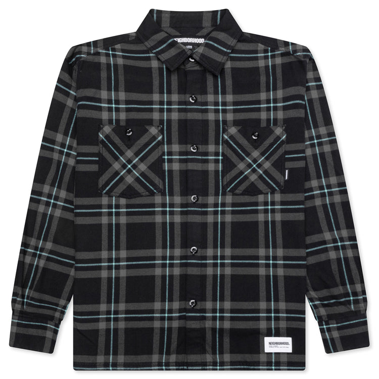 Tartan Check Shirt LS - Black – Feature 
