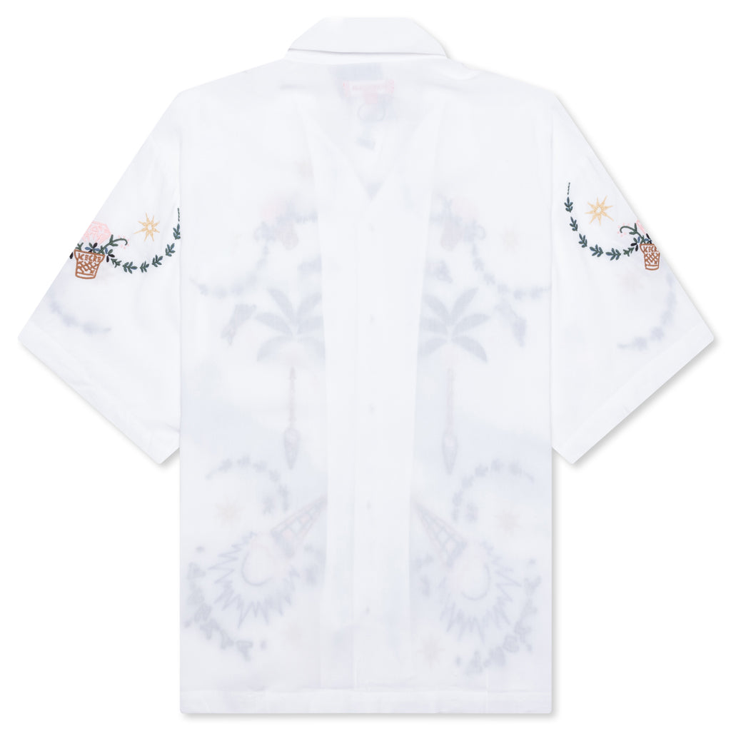 The Palms S/S Woven Crop Fit - White – Feature