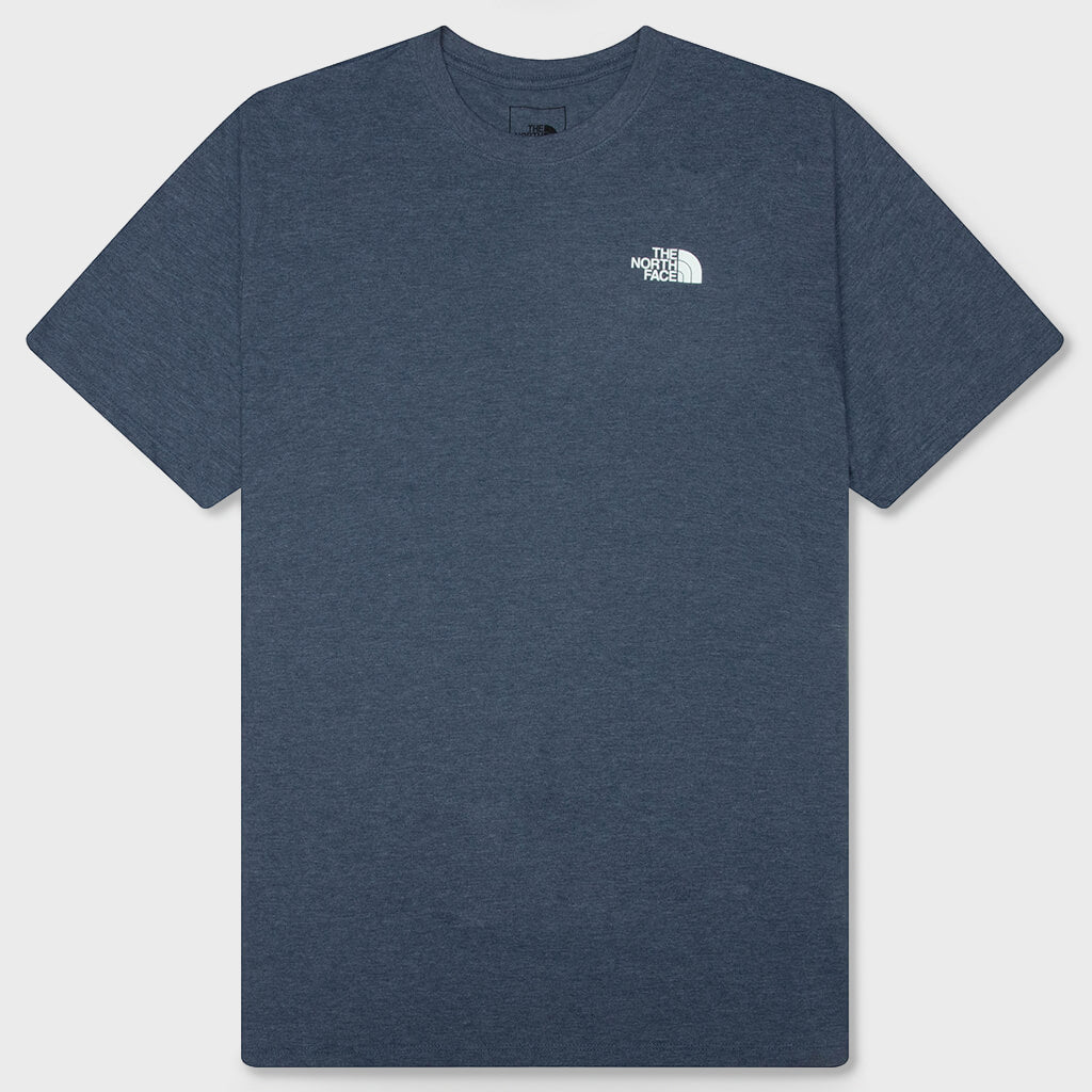 Tri-Blend Mountain Sketch S/S Tee - Shady Blue White