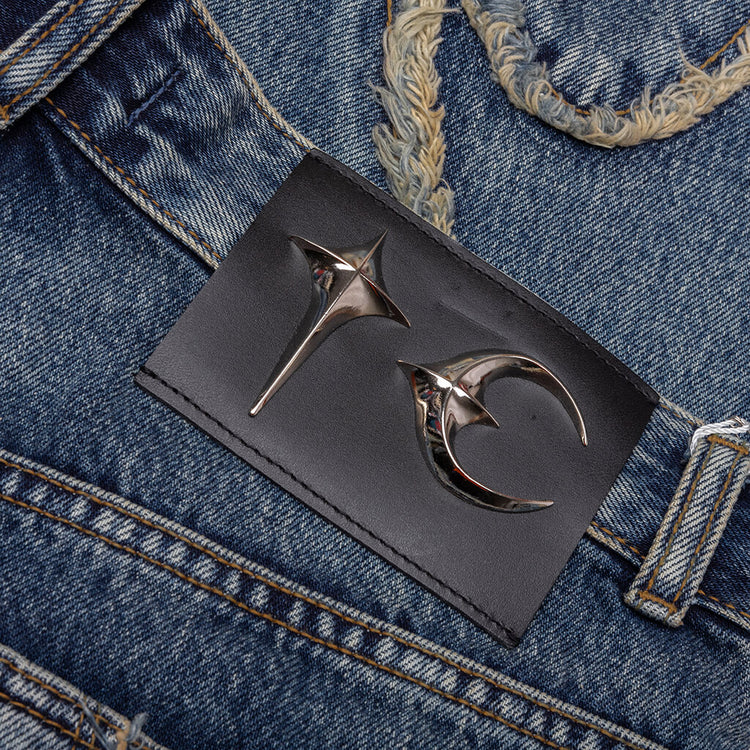 Tribal Denim Pants - Blue – Feature