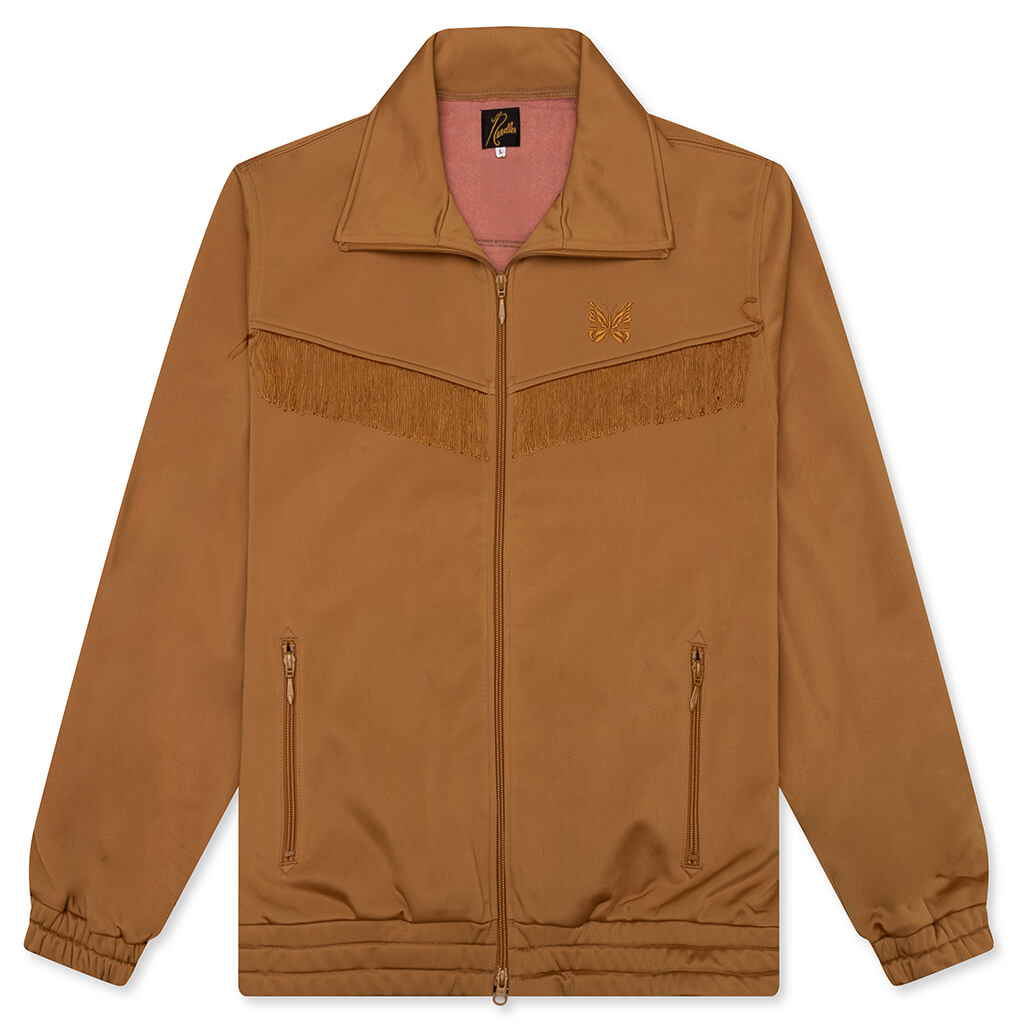 Tricot Jersey Fringe Track Jacket - Gold – Feature