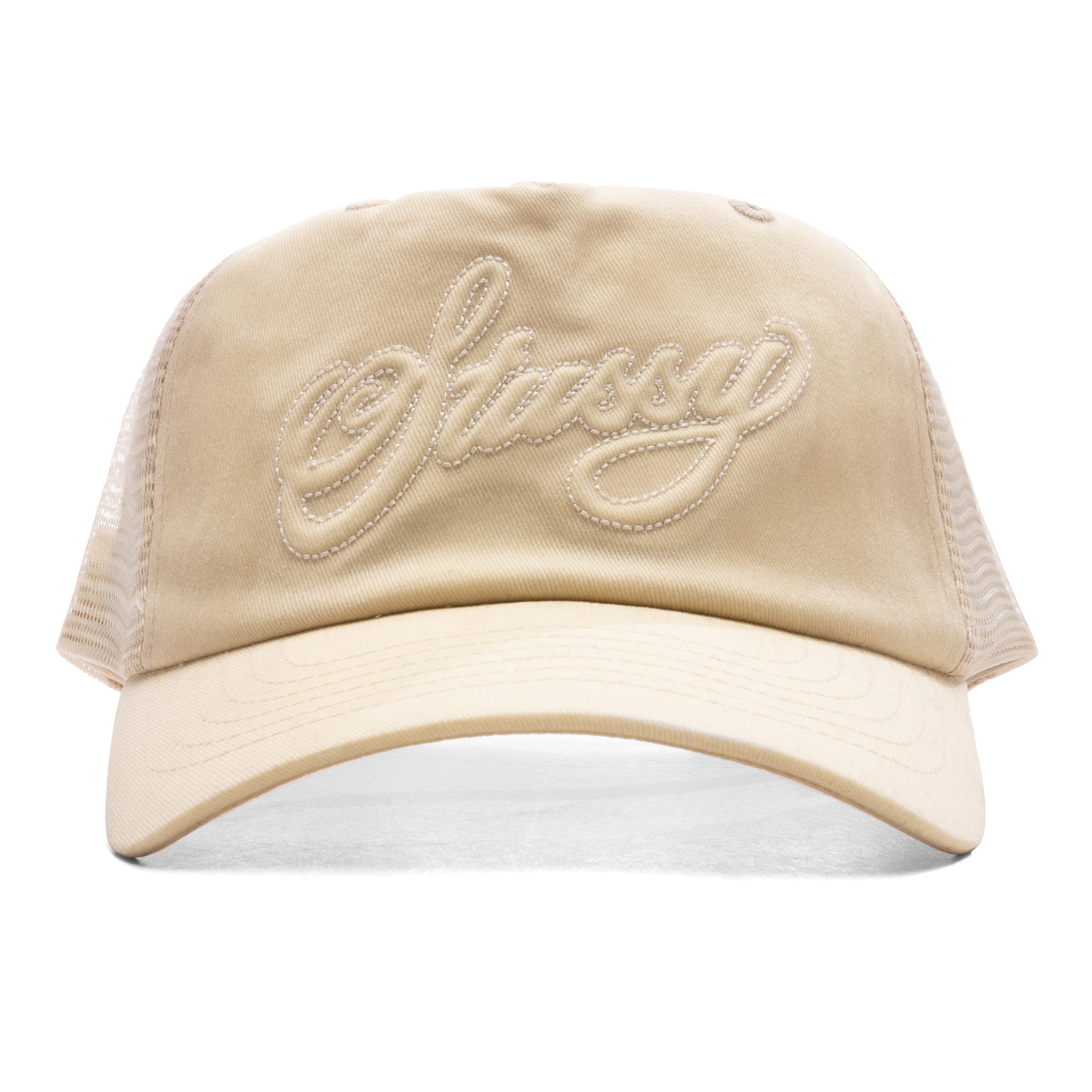 帽子 stussy CURSIVE STITCH SNAPBACK TRUCKER Waxed Cursive Stitch Snapback Trucker – Black | Headwear