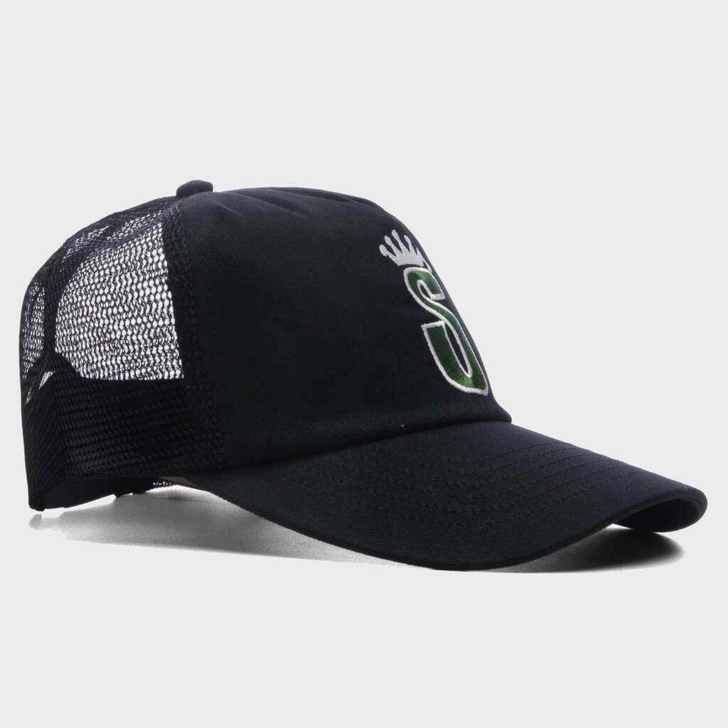 S Crown Trucker Cap - Black – Feature