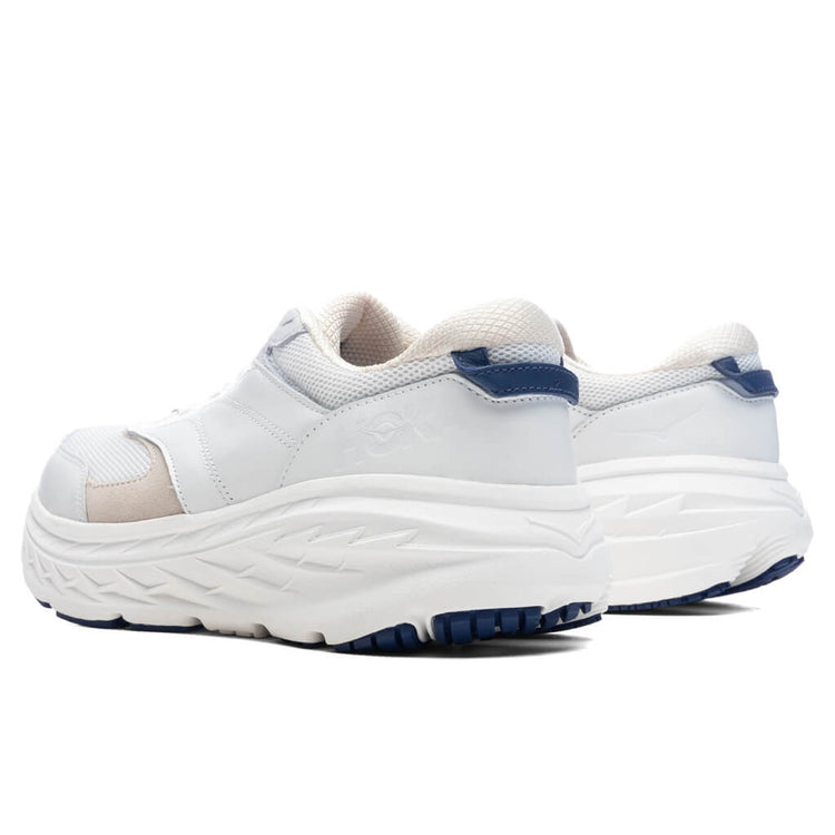 Hoka One One Bondi L White Bellweather Blue Running Shoes Mens Size 10 US Hoka One One Bondi L White Bellweather Blue Running Shoes  main image 3