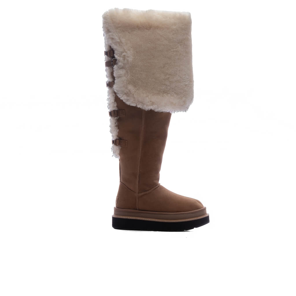 UGG x Sacai Women's Thigh High Boot - Chestnut – Feature