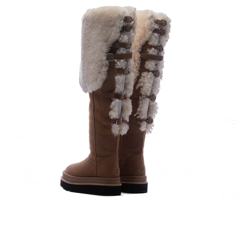 UGG x Sacai Women's Thigh High Boot - Chestnut – Feature