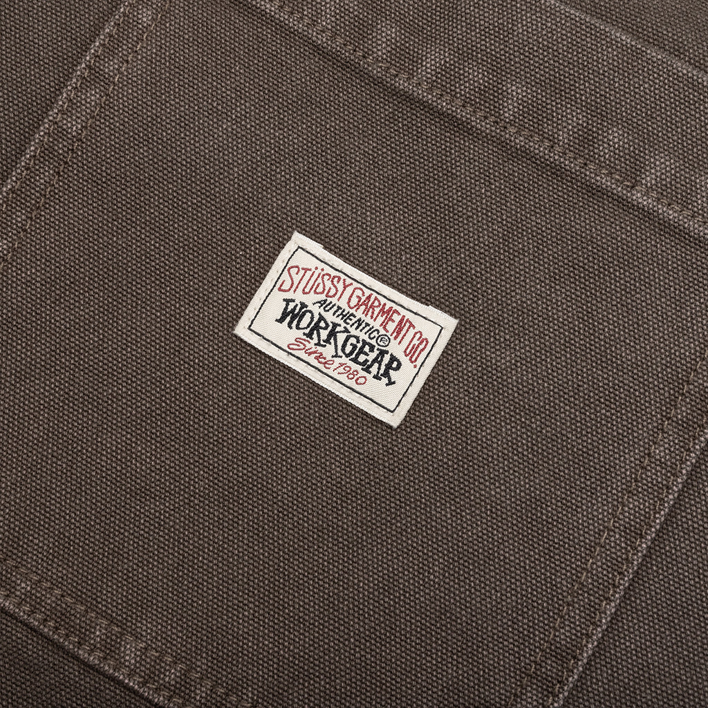 Washed Canvas Work Short - Brown – Feature