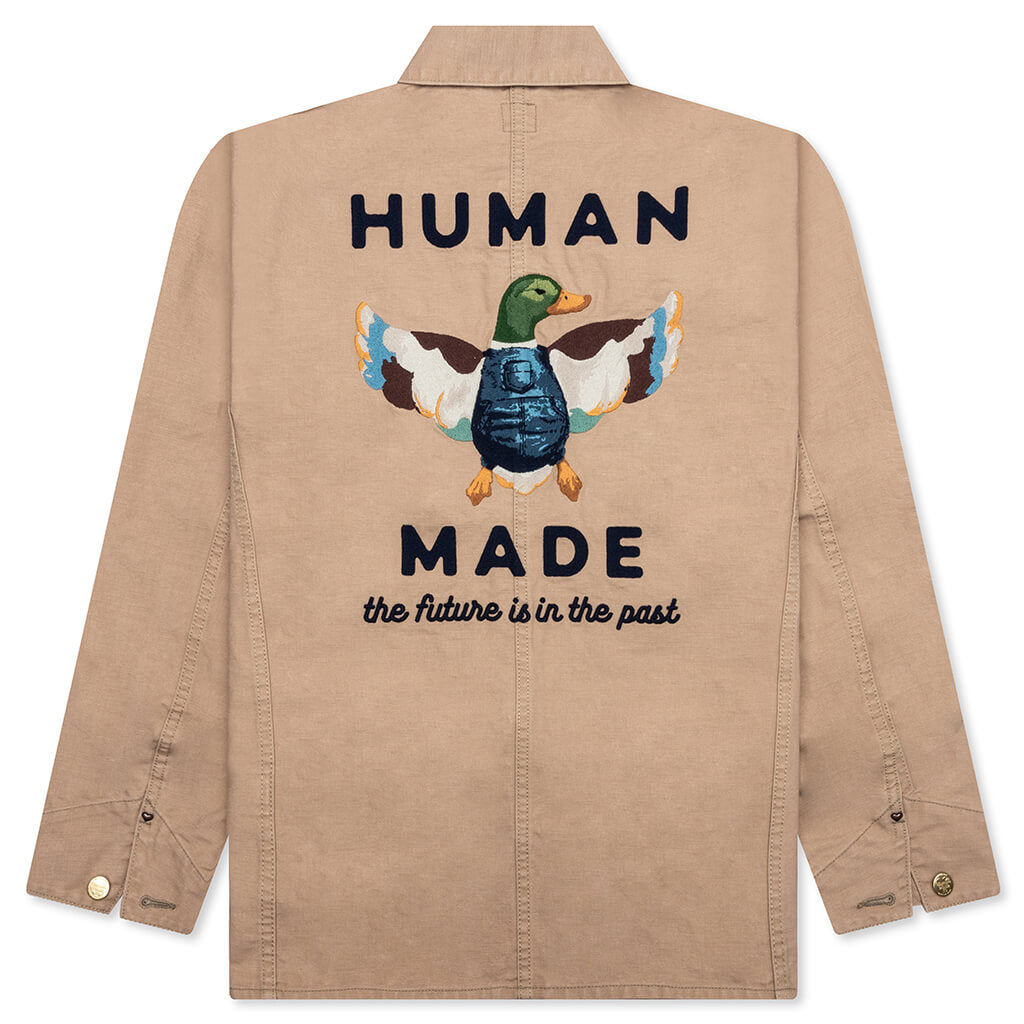 Washed Duck Coverall Jacket - Beige – Feature