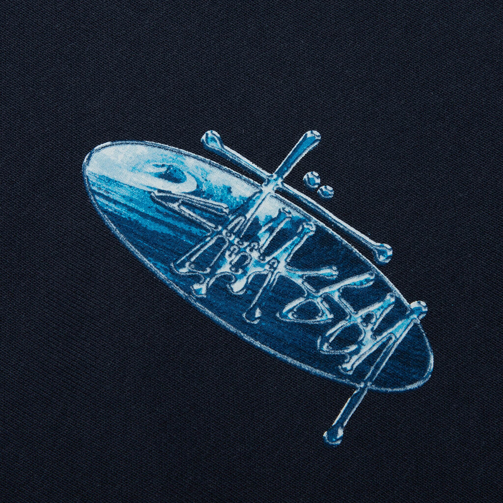 Wave Oval Hoodie - Navy – Feature