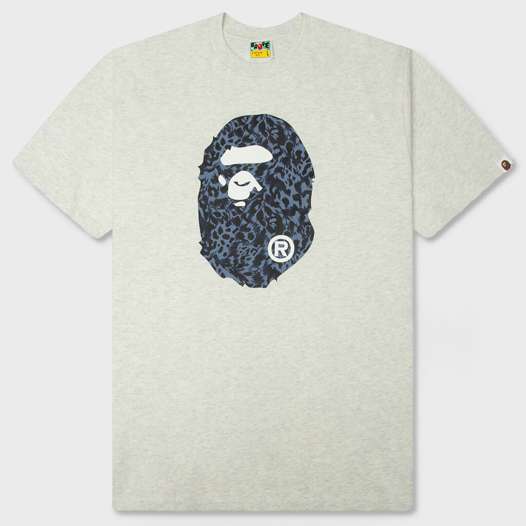 Wild Leopard Pattern Ape Head Relaxed Fit Tee - Gray – Feature
