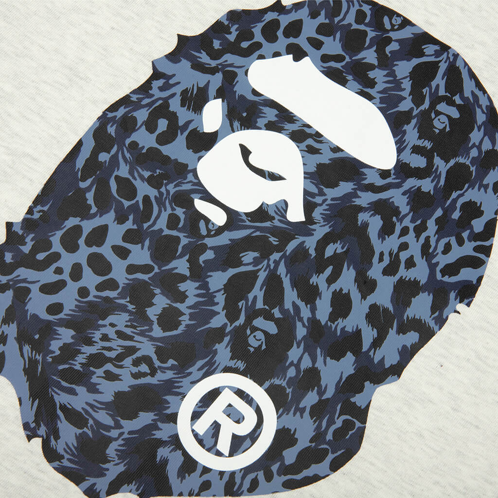 Wild Leopard Pattern Ape Head Relaxed Fit Tee - Gray – Feature