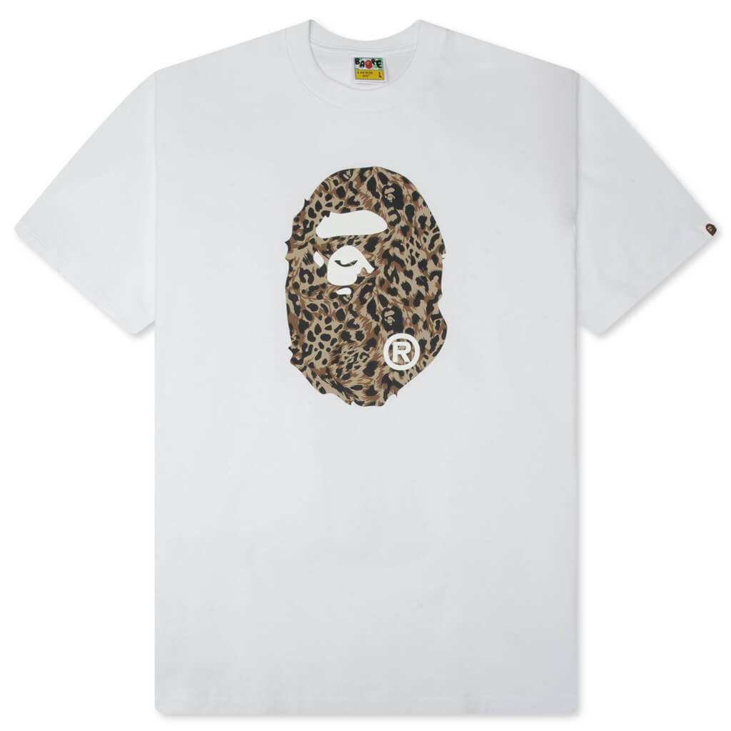 Wild Leopard Pattern Ape Head Relaxed Fit Tee - White – Feature