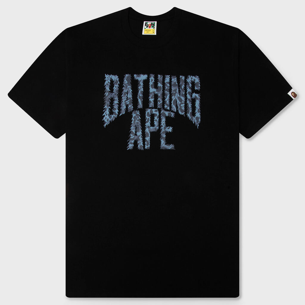 Wild Leopard Pattern NYC Logo Tee - Black/Navy