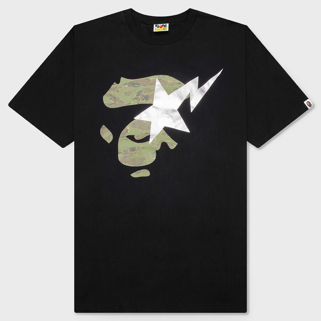 Women's Ape on Bapesta Tee - Black/Beige