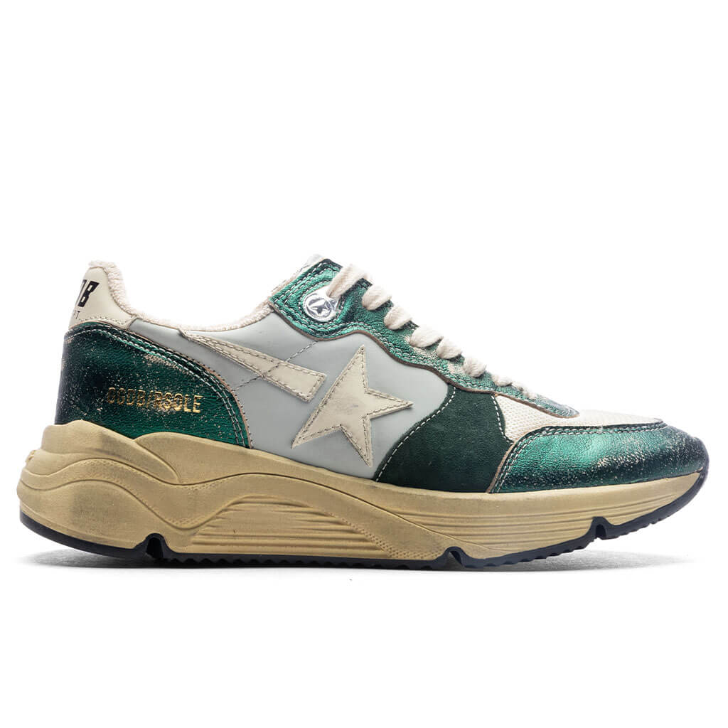 Women's Running Sole - Green/Cream/Light Silver – Feature