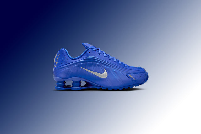 Women's Shox R4 - Racer Blue/Metallic Silver – Feature