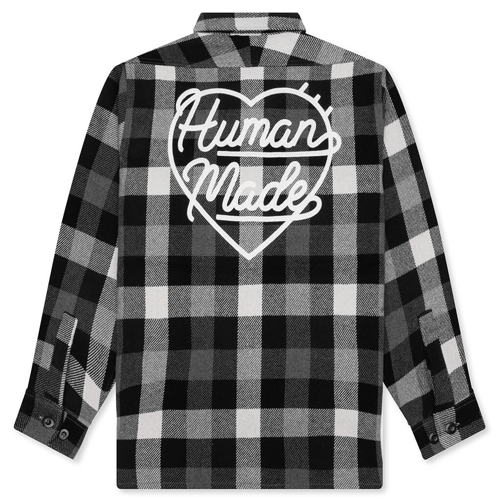 Wool Check Shirt Jacket - Black – Feature