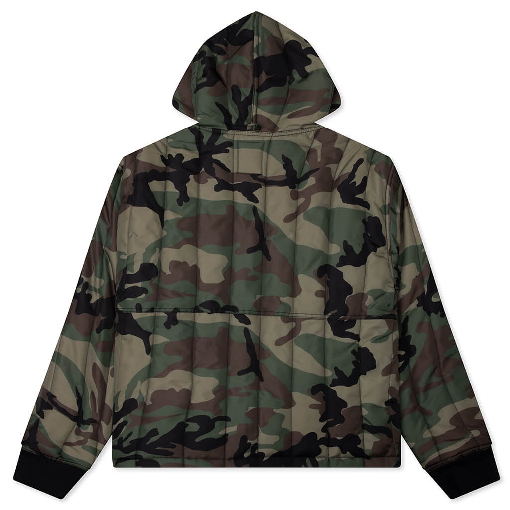 Work Jacket Quilted Nylon - Woodland Camo – Feature