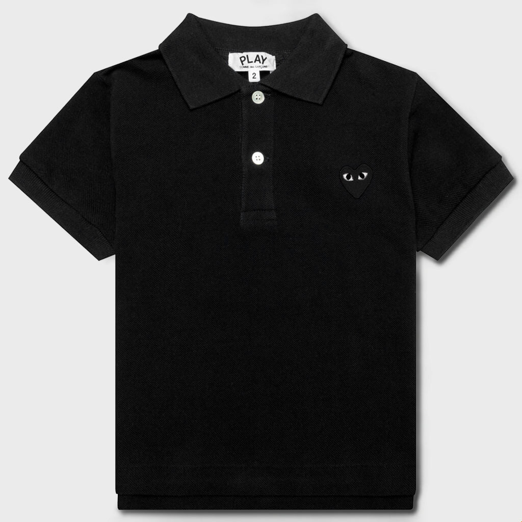 Black Emblem Kid's Polo Shirt - Black