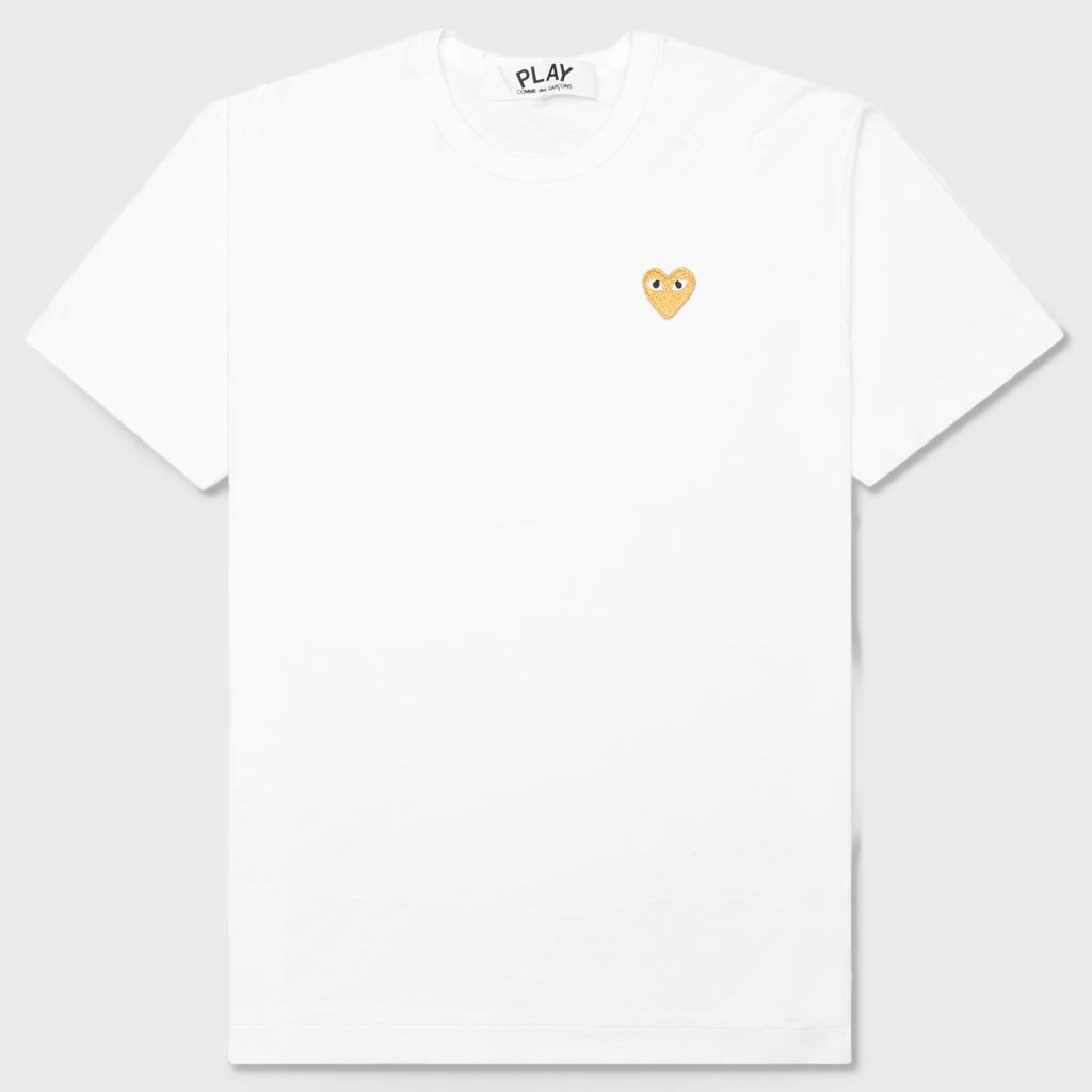 Gold Heart T-Shirt - White