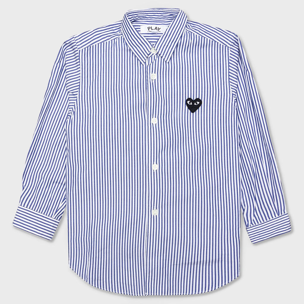 Kid's L/S Striped Shirt - White/Blue