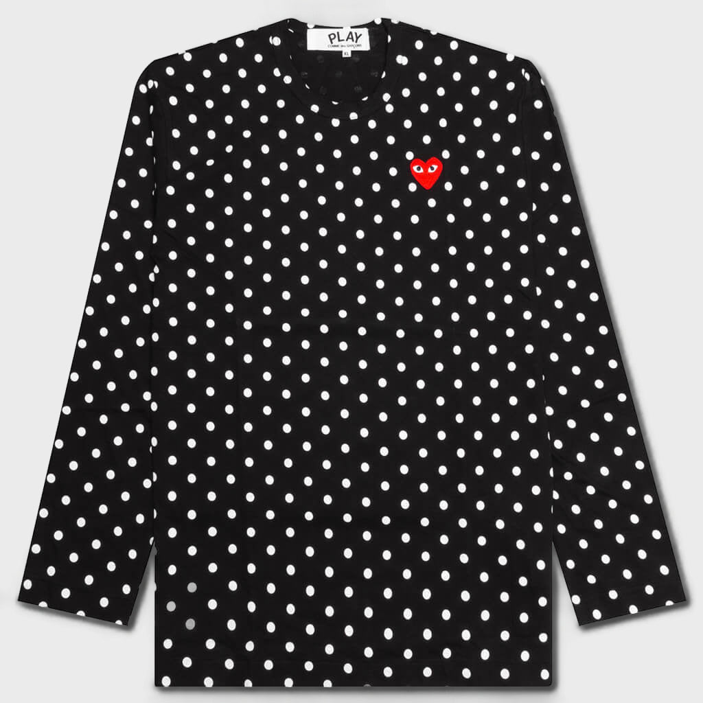 Polka Dot L/S T-Shirt - Black