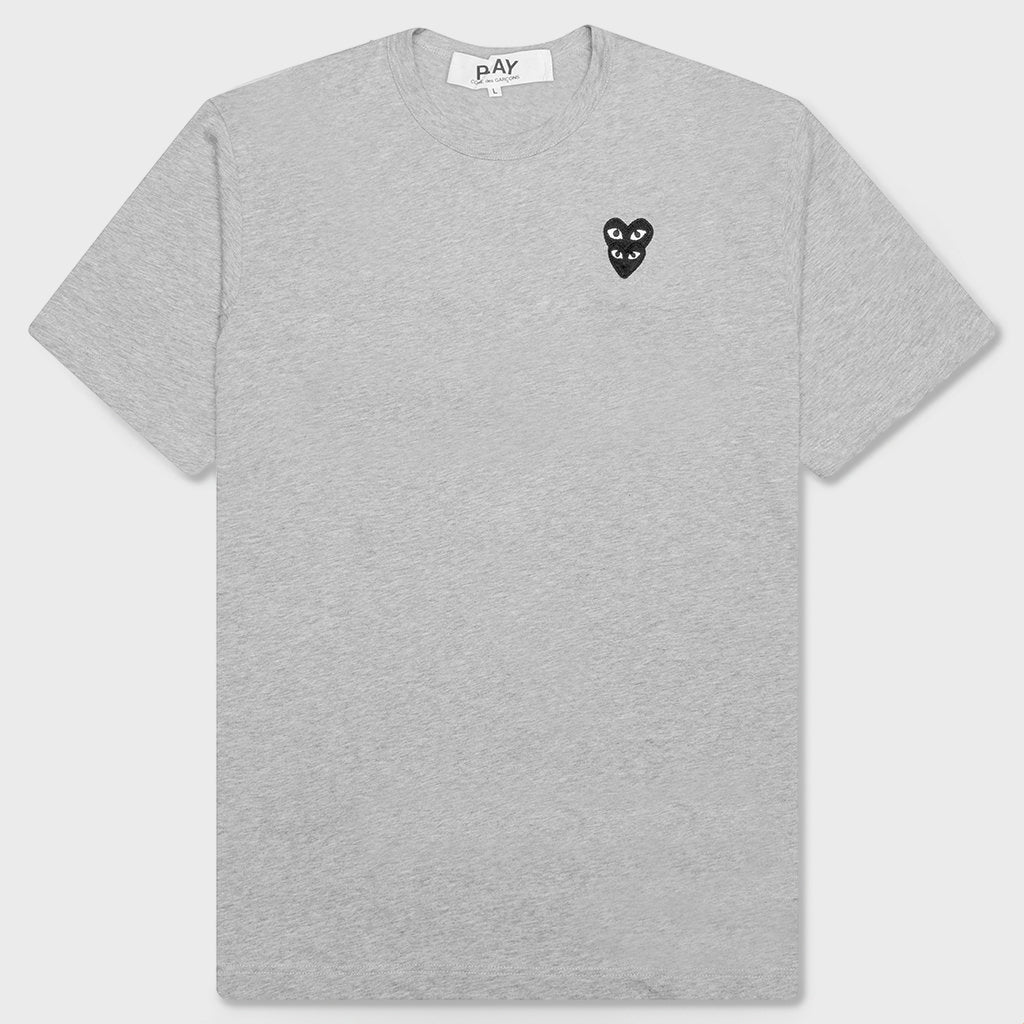 Stacked Heart S/S T-Shirt - Grey