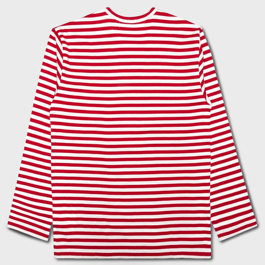 Comme des Garcons Red/White Striped Long Sleeve Shirt – Feature