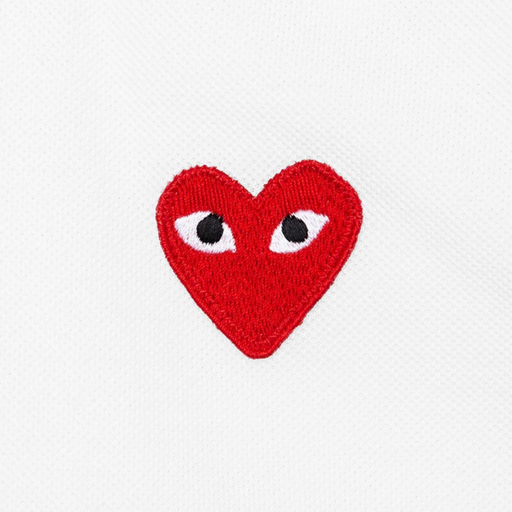 Women's Red Heart Polo Shirt - White – Feature