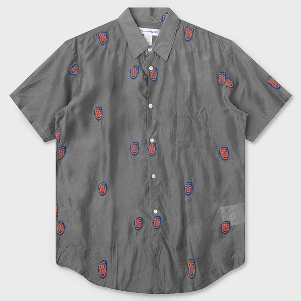 Mask Embroidered - Grey