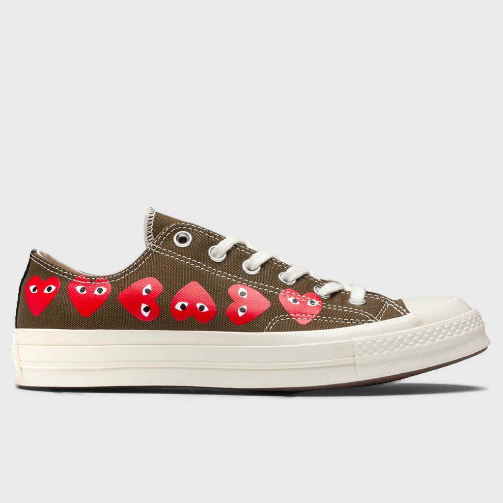 All Star Chuck '70 Ox "Multi Heart" - Khaki