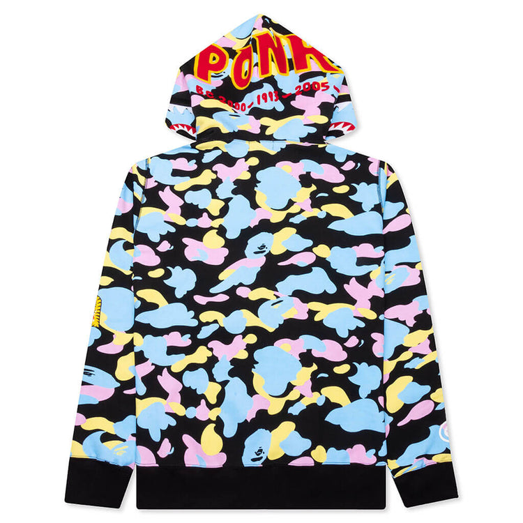 New Multi Camo 2nd Shark Full Zip Hoodie - Black – Feature