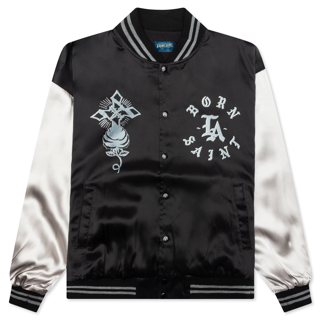 ニ*ヤ様 SAINT MICHAEL 24SS BR SATIN JACKET Saint Michael x Born x Raised Satin Jacket - Black/Grey – Feature