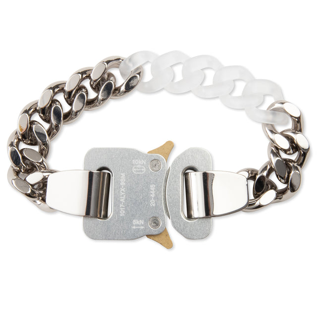 Metal and Nylon Chain Bracelet - Silver/Transparent – Feature