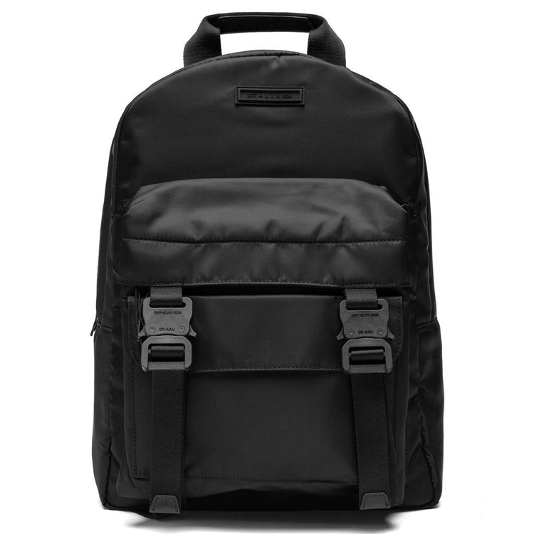 alyx black small leather backpack 1017 9SM Double Front Pocket Backpack