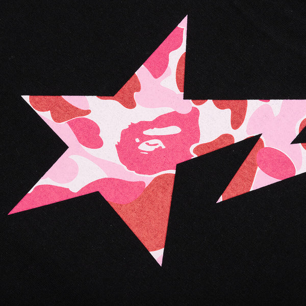 A Bathing Ape Men ABC Camo Bape Sta Logo Tee white pink