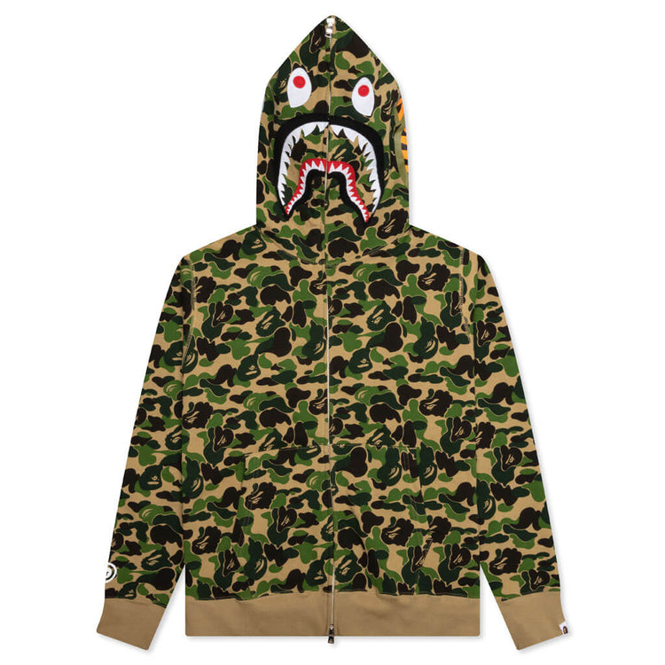 Abc Camo Shark Full Zip Hoodie - Green – Feature
