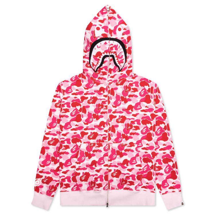 Abc Camo Shark Full Zip Hoodie - Pink – Feature