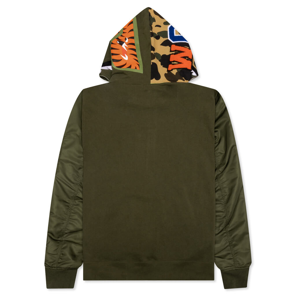 MILITARY SHARK RELAXED FIT FULL ZIP HOODIE