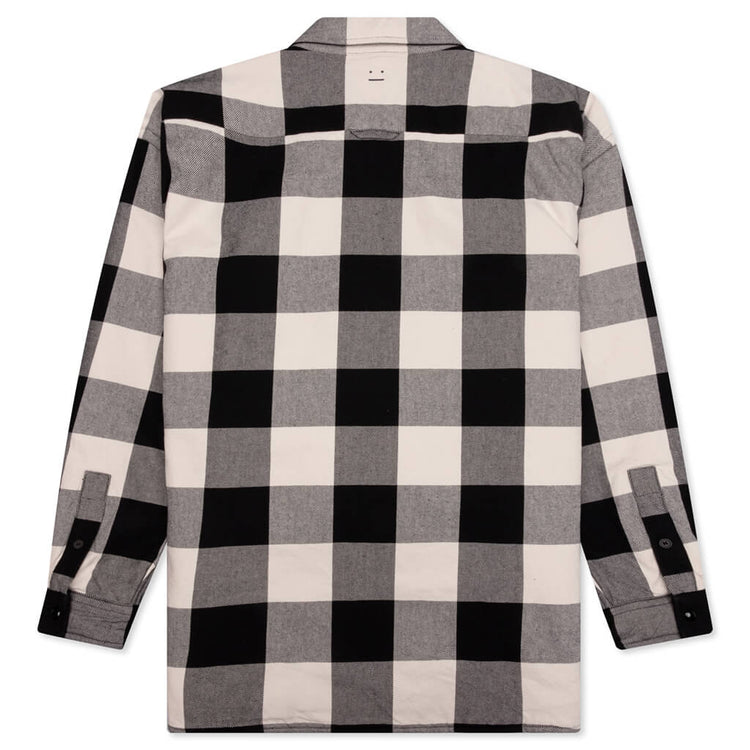 Check Padded Overshirt - Black/White – Feature