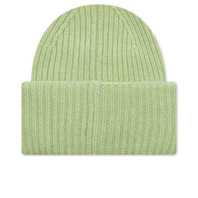 Acne Studios New Green Large Face Logo Beanie Acne Studios Large Face Logo Beanie - Pale Green Melange  main image 4