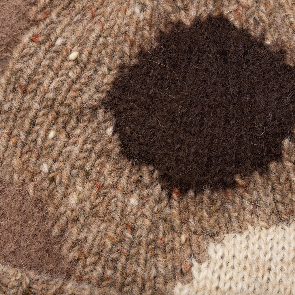 Wool Dot Beanie Hat - Brown/Multi – Feature