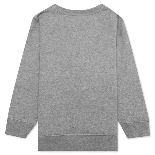 Acne Studios Face Patch Crewneck Sweatshirt Light Grey Melange