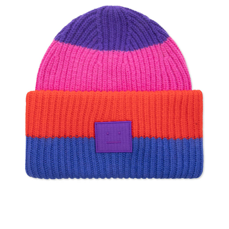 Ribbed Beanie Hat - Purple/Multi – Feature display picture 1