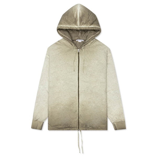 Hooded Zip Up Sweatshirt - Dusty Brown