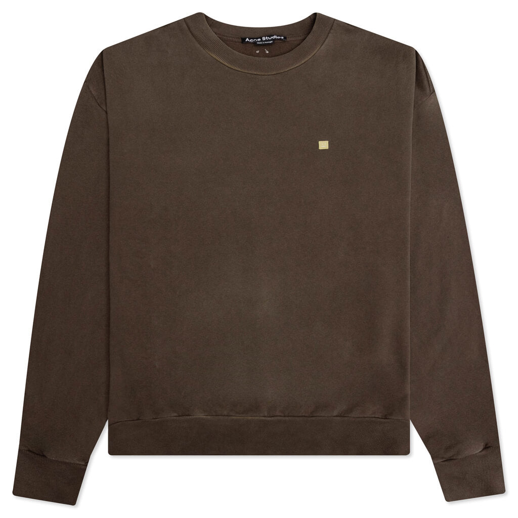Mock Neck Sweatshirt, Brown