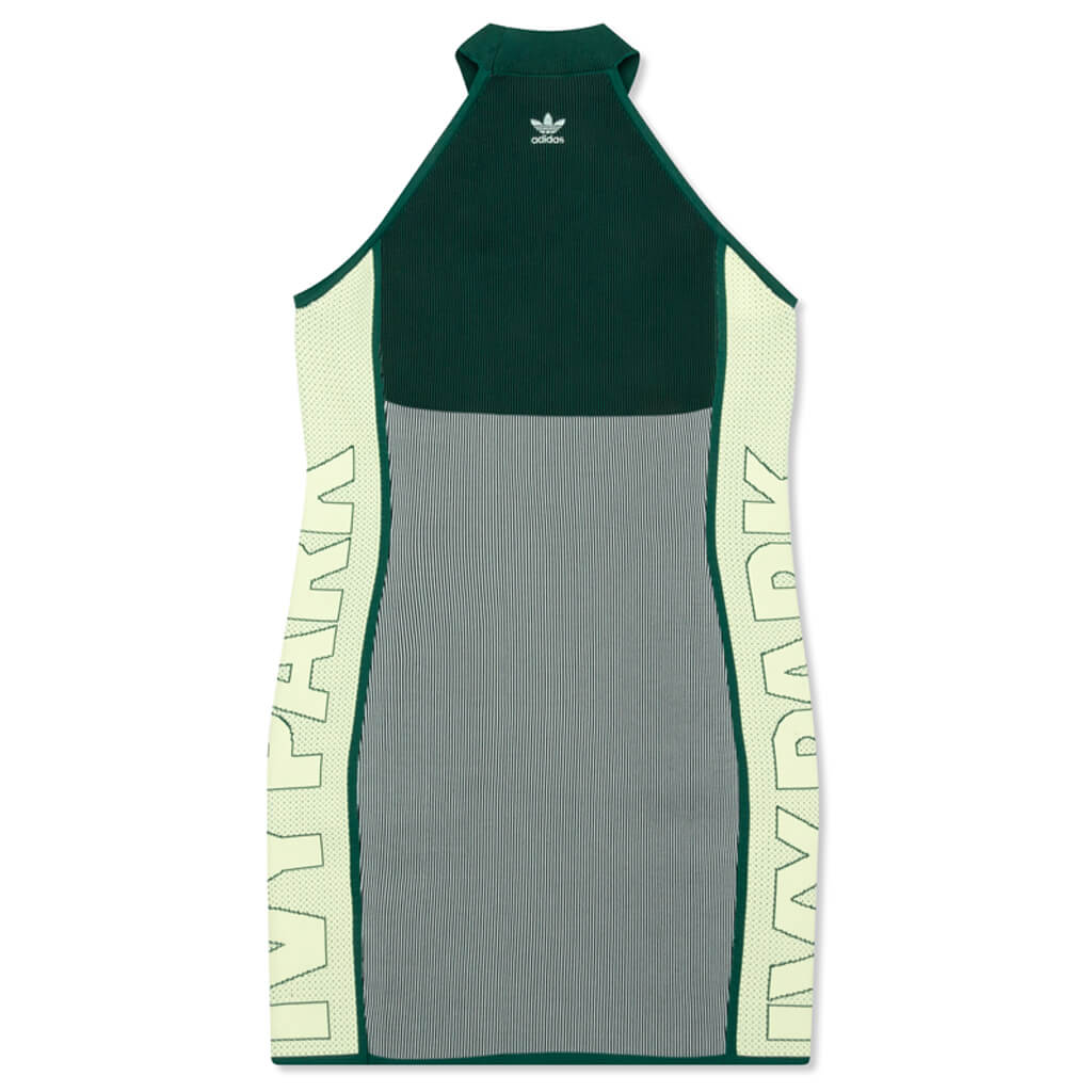 Adidas Originals x Ivy Park Knitted Logo Dress - Dark Green/Green Tint ...