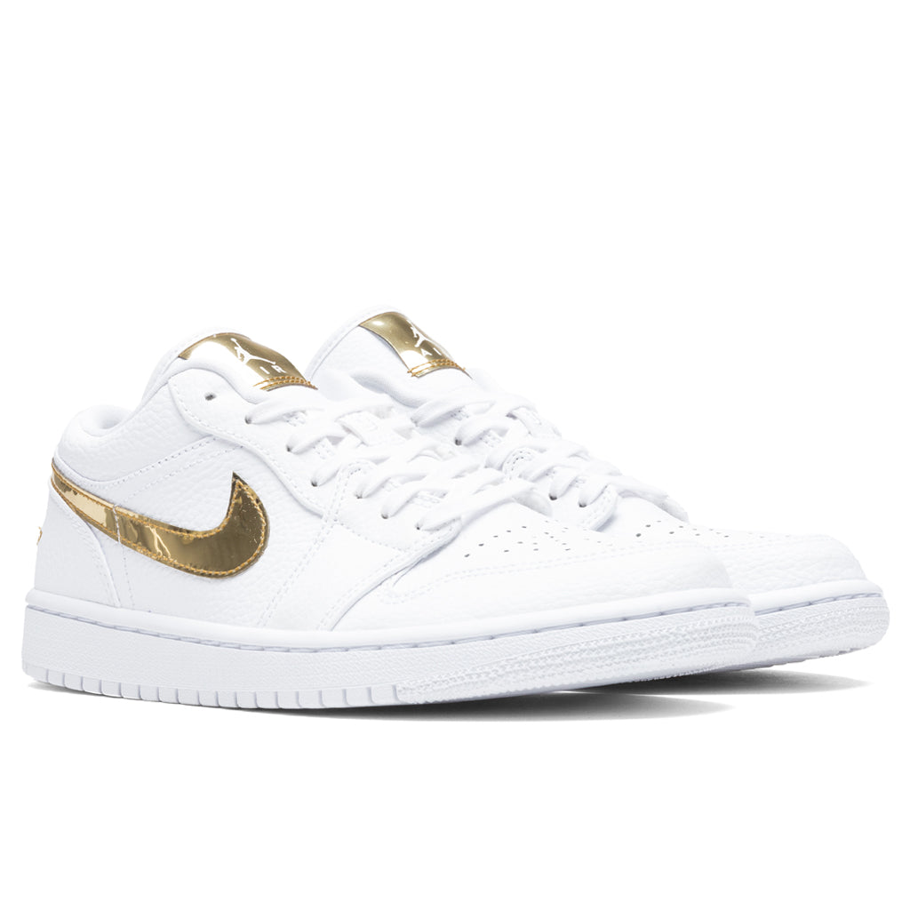 Women's Air Jordan 1 Low SE - White/Metallic Gold â Feature