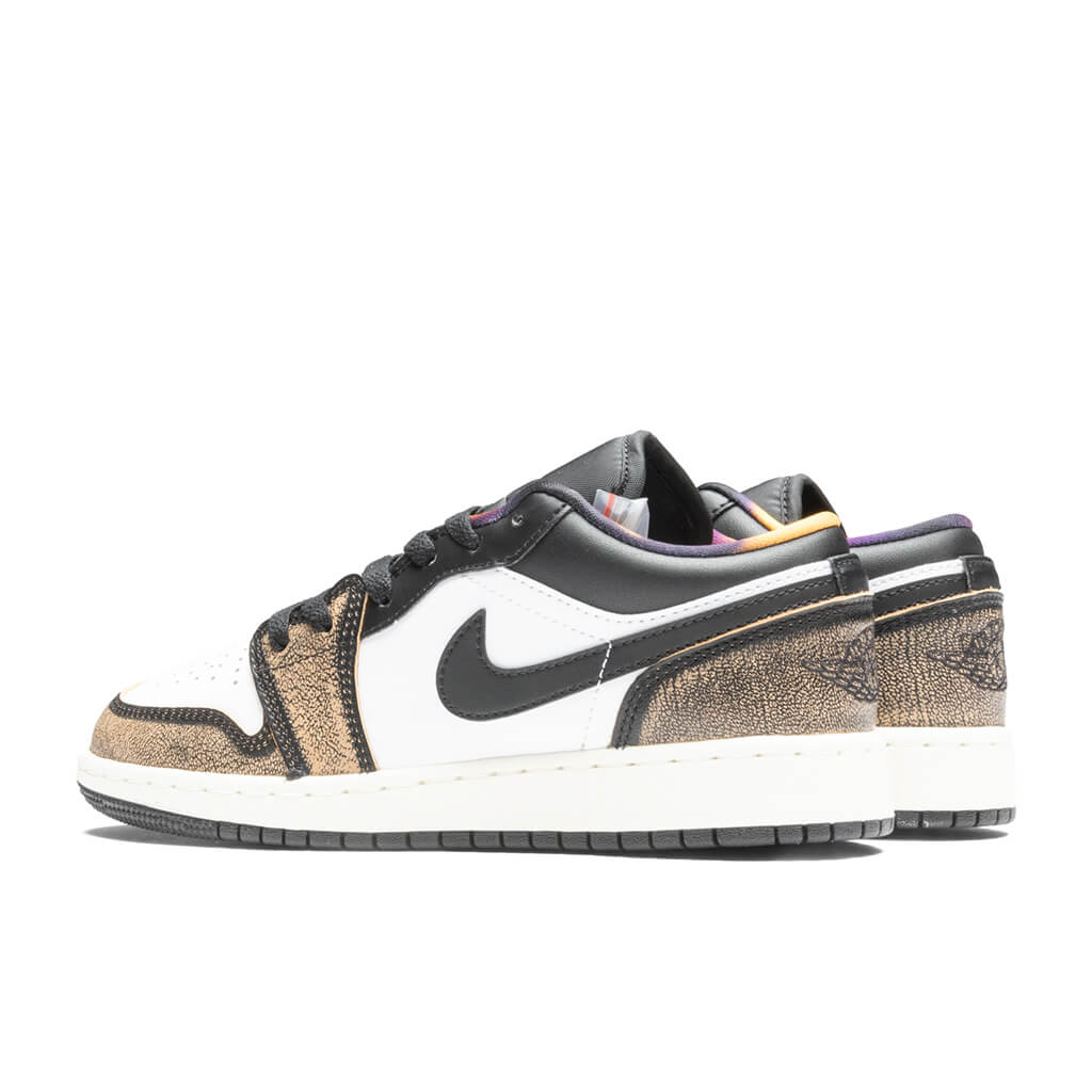 low jordan 1s black and white