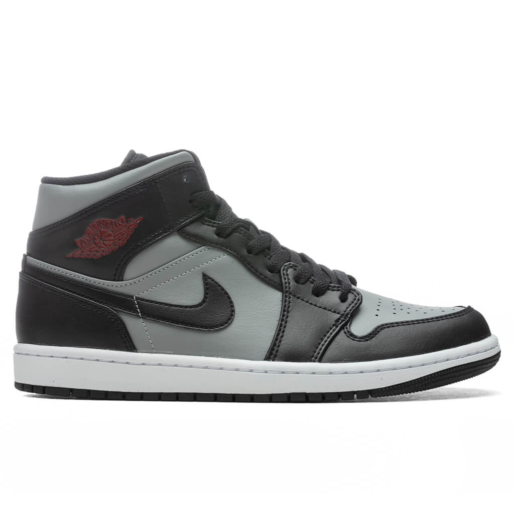 Air Jordan 1 Mid Black/Gym Red/Particle Grey Feature